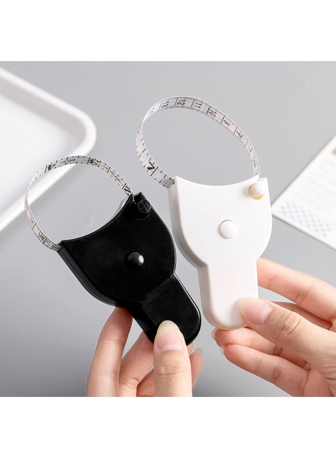2PCS Automatic Body Measuring Tape – Retractable Soft Ruler for Waist, Hip & Fitness Measurements(Balck&White) - Image 2